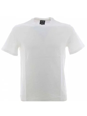 T Shirt Manica Corta Girocollo A|X Armani Exchange Uomo con Tessuto Logato AX
