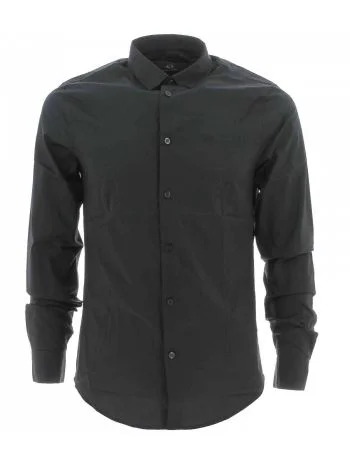 Camicia Manica Lunga A|X Armani Exchange Uomo Tinta Unita Slim Fit Elasticizzata
