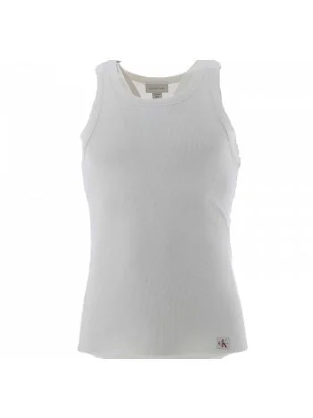 Canottiera Elasticizzata Calvin Klein Uomo a Costine Tinta Unita