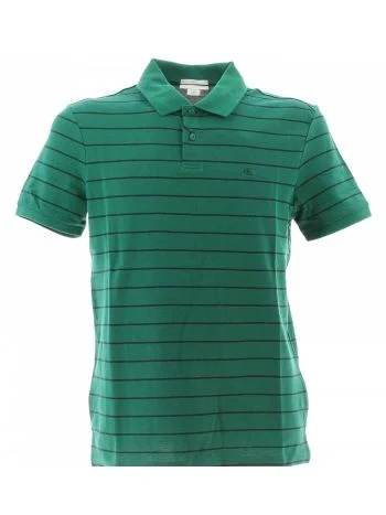 Polo con Righe Manica Corta Calvin Klein Uomo Piquet Classic Fit