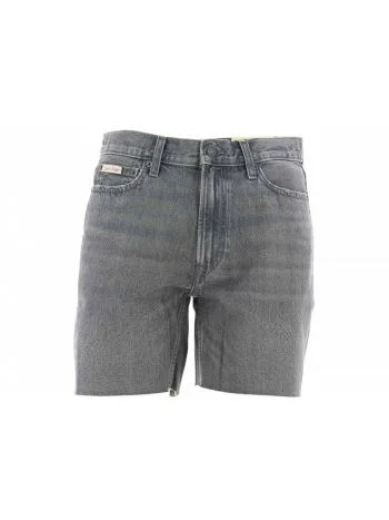 Bermuda Jeans Classic Short Calvin Klein Uomo Nero Stone Wash