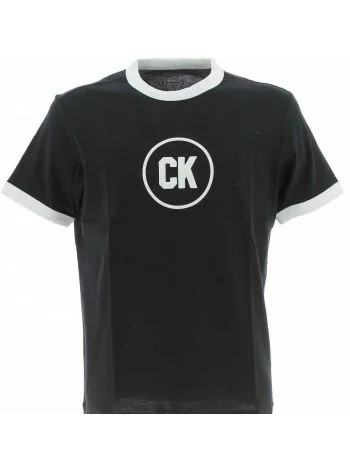 T Shirt Manica Corta Girocollo Calvin Klein Uomo Bicolore