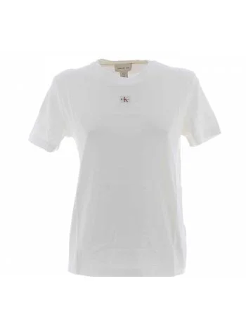 T Shirt Manica Corta Girocollo Calvin Klein Donna Tinta Unita