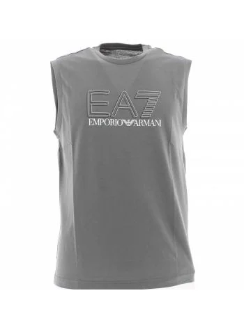 T Shirt Senza Maniche Girocollo EA7 Emporio Armani Uomo Tinta Unita Logo EA7