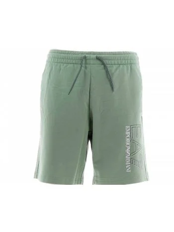 Bermuda Felpa Garzata EA7 Emporio Armani Uomo Logo 3D