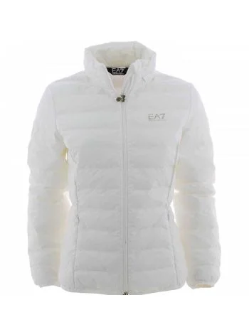 Giacca 100 Grammi Donna EA7 Emporio Armani Bianca Tinta Unita