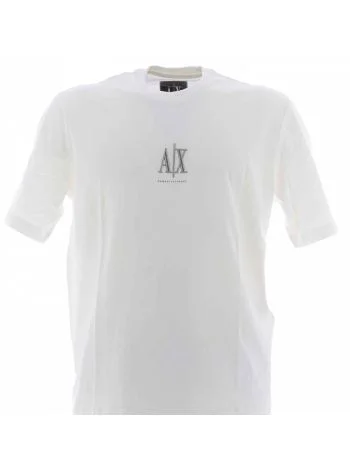 T Shirt Manica Corta Girocollo A|X Armani Exchange Uomo Tinta Unita con Logo AX Eicamato
