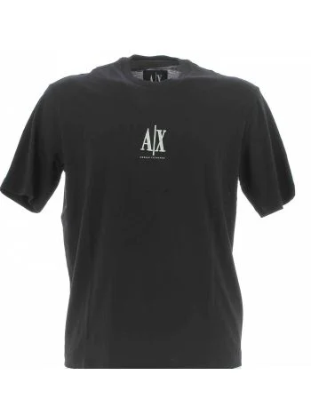 T Shirt Manica Corta Girocollo A|X Armani Exchange Uomo Tinta Unita con Logo AX Eicamato