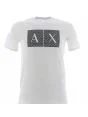 T Shirt Manica Corta A|X Armani Exchange Giro Collo Uomo Tinta Unita con Maxi Logo AX