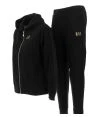 EA7 Emporio Armani Donna Tuta Felpa Felpata Full Zip Cappuccio