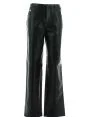Calvin Klein Donna Pantalone Ecopelle Tinta Unita Nero