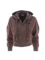EA7 Emporio Armani Felpa Felpata Crop Full Zip Cappuccio Donna 