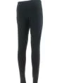 EA7 Emporio Armani Donna Pantalone Leggings Tinta Unita Nero Logo EA7 con Strass Elasticizzato