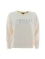 A|X Armani Exchange Felpa Girocollo Garzata Donna Logo A|X con Strass