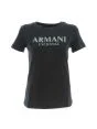A|X Armani Exchange T Shirt Donna Manica Corta Girocollo Logo Armani con Strass