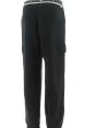 EA7 Emporio Armani Donna Pantalone Cargo Nero/Oro in Felpa Garzata Linea Ventus