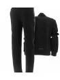 Tuta Felpa Full Zip Natural Ventus Nera EA7 Emporio Armani Donna con Tape Emporio Armani