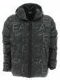 Giacca Uomo Cappuccio Multi Logo EA7 Emporio Armani Nera
