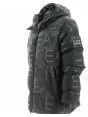 Giacca Uomo Cappuccio Multi Logo EA7 Emporio Armani Nera