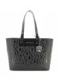 Borsa Liz Patent Shopping A|X Armani Exchange Donna Nera Lucida