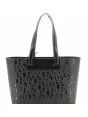 Borsa Liz Patent Shopping A|X Armani Exchange Donna Nera Lucida