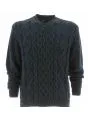 Pullover a Treccia in Cotone A|X Armani Exchange Uomo Girocollo