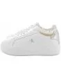 Scarpe Flatform Lace Up Lth Met Og Bianco/Grgio Calvin Klein Donna