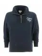 Felpa Felpata Mezza Zip Calvin Klein Uomo Tinta Unita Logo Ricamato