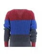 Pullover Cotone Calvin Klein Donna Girocollo Chunky Stripe Crew Neck Sweater