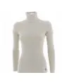 T shirt Manica Lunga Elasticizzata a Collo Alto Calvin Klein Donna