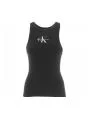 Canottiera Calvin Klein Donna con Tessuto Cannete' Tinta Unita Logo CK Ricamato