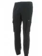 Pantalone Skinny Cargo Calvin Klein Uomo Tinta Unita Nero con Polsino