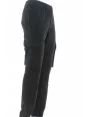 Pantalone Skinny Cargo Calvin Klein Uomo Tinta Unita Nero con Polsino