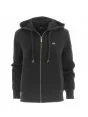 Felpa Garzata Cappuccio Full Zip A|X Armani Exchange Donna Tinta Unita Nero Logo AX in Metallo