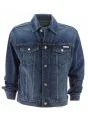 Giacca Jeans Calvin Klein Uomo Stone Wash Blu con Colletto