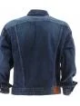 Giacca Jeans Calvin Klein Uomo Stone Wash Blu con Colletto