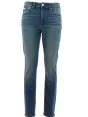 Pantalone Jeans Mid Rise Skinny Calvin Klein Donna Stone Wash Blu