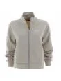 Felpa Crop Garzata Full Zip EA7 Emporio Armani Donna con Banda EA7 Sulle Spalle Tinta Unita