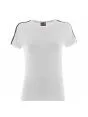 T Shirt Manica Corta Girocollo EA7 Emporio Armani Donna con Stripe Logato EA7 sulle Spalle