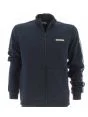 Felpa Garzata Full Zip con Banda Logata EA7 EA7 Emporio Armani Uomo Tinta Unita