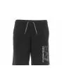 Bermuda Felpa Garzata Uomo EA7 Emporio Armani Nero Tinta Unita Logo EA7