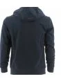 Felpa Garzata Cappuccio Full Zip EA7 Emporio Armani Uomo Tinta Unita con Grande Logo EA7 sulla Manica