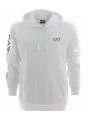 Felpa Garzata Cappuccio Chiuso EA7 Emporio Armani Uomo Logo EA7 Sulla Manica