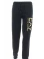 Pantalone in Felpa Garzata EA7 Emporio Armani Uomo Tinta Unita con Grande Logo EA7