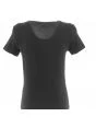 T Shirt Donna Manica Corta Girocollo EA7 Emporio Armani Nera con logo EA7 in Strass