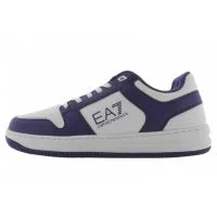 Scarpe Tennis EA7 Emporio Armani Uomo in Pelle Bianco/Blu