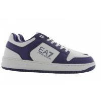 Scarpe Tennis EA7 Emporio Armani Uomo in Pelle Bianco/Blu